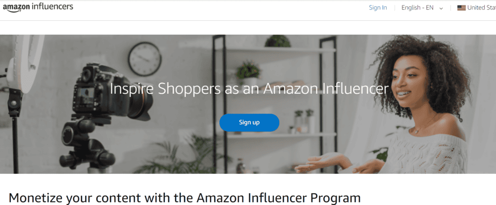 Signing Up to the Amazon Influencer Program