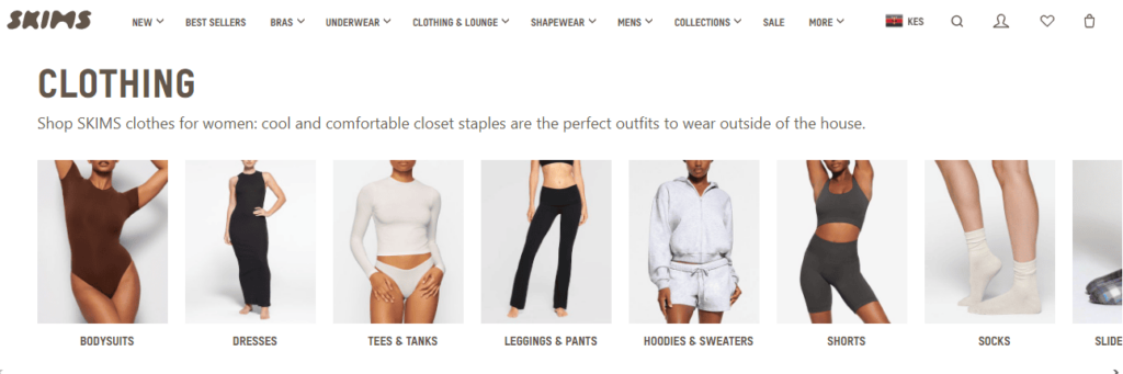Skims Shopify theme dashboard