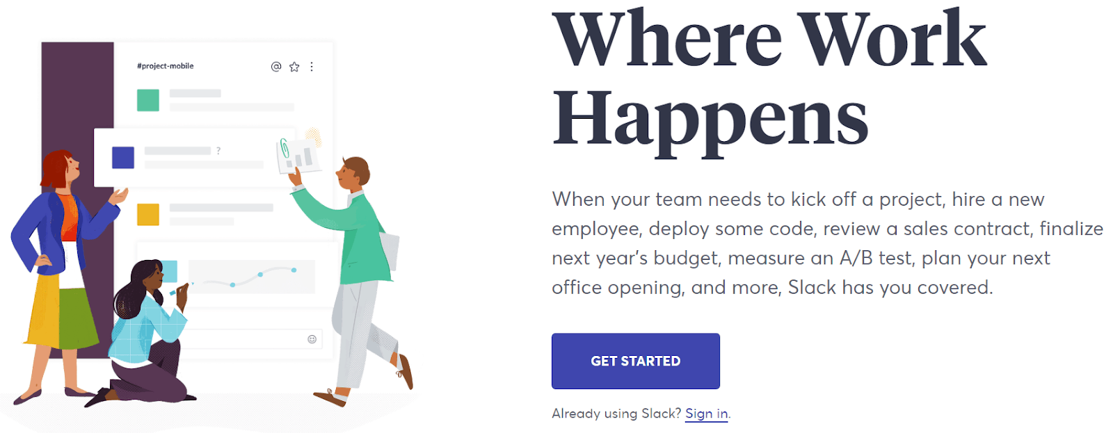 Slack - landing page best practices