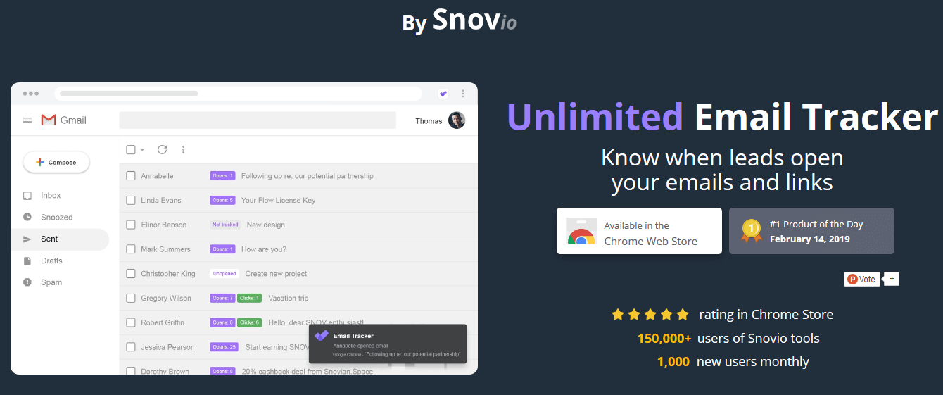 Snov Email Tracking Software