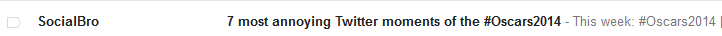 SocialBro sends out emails - email marketing subject lines