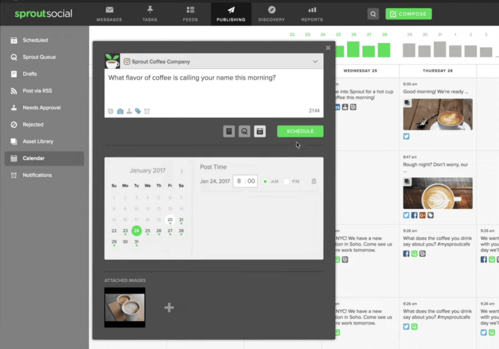 sprout social calendar