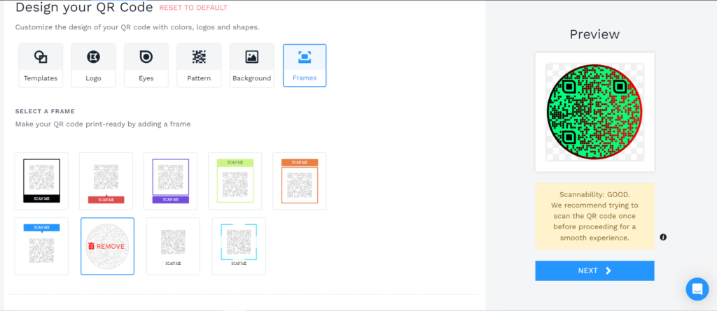 Uniqode QR code designing