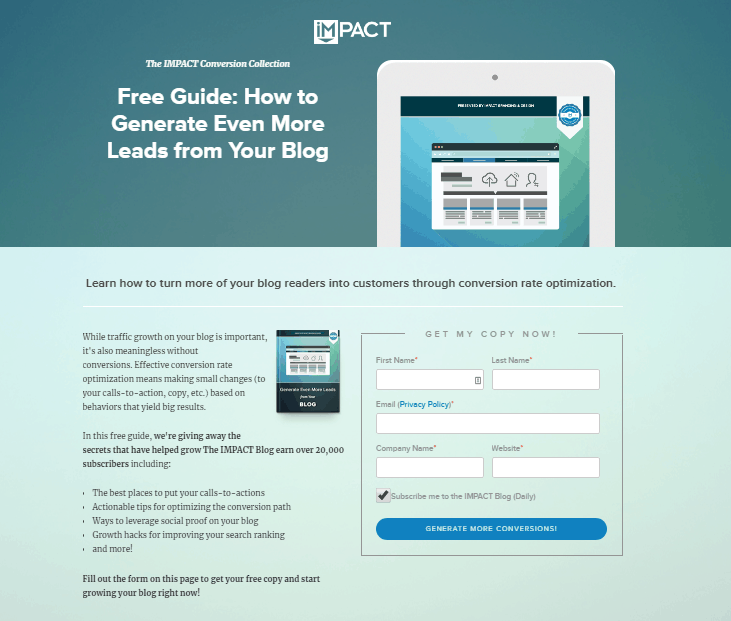 iMPACT - Landing Page Best Practices