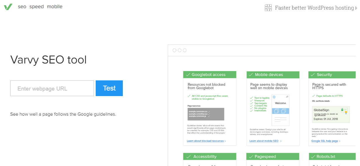 Varvy Content Analytics Tools