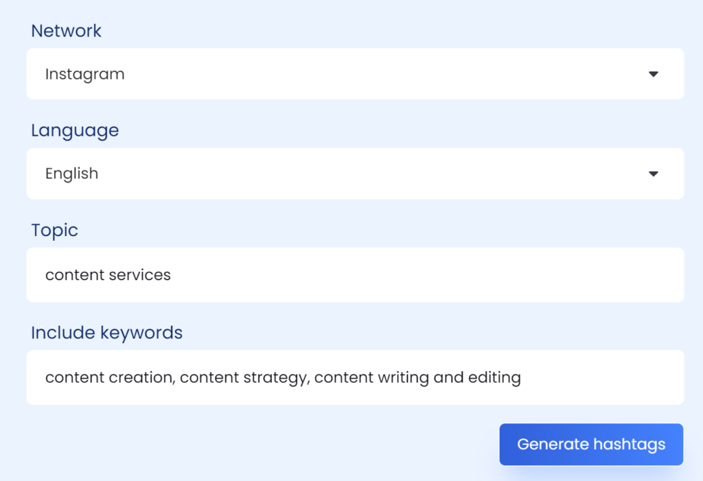 vista social generate hashtags