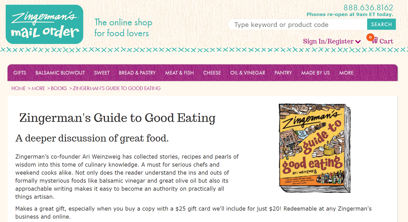 Zingerman Ecommerce Content Marketing Examples