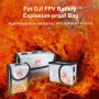RCSTQ dla DJI FPV Combo Bateria Bateria LI-PO bezpieczna torba do przechowywania eksplozji (srebrna)