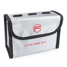 RCSTQ за DJI FPV Combo 3 X Batteries Li-Po Безопасен чанта за съхранение на експлозия (сребро)