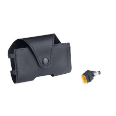 RCSTQ Anti Scratch PU чанта за съхранение на батерията с TX60 адаптер за DJI FPV Goggles V2