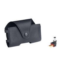 Bolsa de almacenamiento de baterías RCSTQ anti scratch PU con un adaptador masculino para DJI FPV Goggles V2