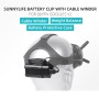 Sunnyylife akkumulátor -klip tartó kábelkezelő kavicsos védő tok a DJI FPV Goggles V2 -hez (fekete)
