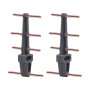 BRDRC Remote Control Eight Wood Antenna Signal Enhancer Suitable For DJI FPV Combo(Gray Red Copper)