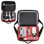 Multi-function PU Shoulder Storage Bag Suitcase with Baffle For DJI Mavic Mini 2(Red Liner)