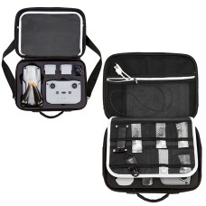 טיולי אחסון כתף יחידה ניידים נושאים תיבת מארז עם מפריד בבלים עבור DJI AIR 2S (שחור + אניה שחורה)