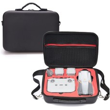 Caja portátil de Case de cubierta PU de viaje de transporte de hombro único para DJI Air 2S (revestimiento negro + rojo)