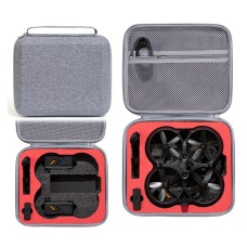 För DJI AVATA Drone Body Square stötsäker hårt fodral som bär förvaringspåse, storlek: 27 x 23 x 10 cm (grå + röd liner)