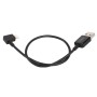 30 cm -es USB - 8 tűs derékszögű adatcsatlakozó kábel a DJI Spark / Mavic Pro / Phantom 3 és 4 / Inspire 1 és 2 -hez