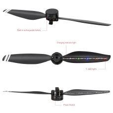 STARTRC 2 Pairs Foldable Color LED Flash Lamp Low Noise Propellers for DJI Mavic Air 2(Black)