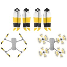 2 paari SunnyLife 7238F-3C DJI Mavic Airi jaoks 2 kahepoolset kolmevärvilist müraga kiire vabastamise propellerit (must kollane valge)