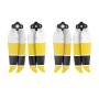 2 пари SunnyLife 7238F-3C для DJI Mavic Air 2 двосторонні триколірні гвинти з низьким шумом (чорний жовтий білий)
