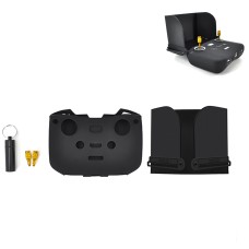 STARTRC For DJI Mavic Air 2 / Air 2S 3 In 1 Remote Control Sunshade Metal Joystick Silicone Protective Cover Set(Black)