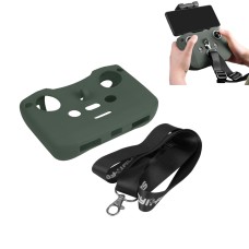 SunnyLife Air2-Q9290 Case di protezione silicone di controllo telecomando con cordino per DJI Mavic Air 2 (Army Green)