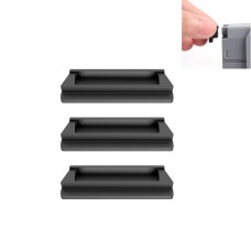 3 pezzi SunnyLife Air2-DC258 Tappo di polvere di batteria in silicone per DJI Mavic Air 2 (Black)
