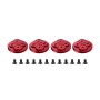 4 PCs SunnyLife Motor Metall -Schutzabdeckung für DJI Mini 2 (rot)
