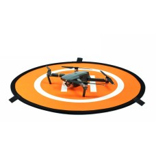 Portable Parking Apron RC Drone Quadcopter Fast-fold Landing Pad Tarmac Parking for DJI Mavic Pro / Phantom 3 / 4, Diameter 75cm (Orange + Blue)