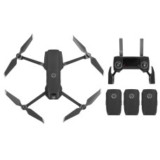 SUNNYLIFE FIBRE DE LA FIBRE DE CARBONE ARRÉE AUTROUVEUR ALLUR AUTOUR 3D PVC Sticker Kit pour DJI Mavic 2 Pro / Zoom Drone Quadcopter (noir)