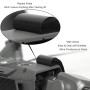 Sunnylife סיבי פחמן אטומים למים עמיד למים ערכת מדבקה PVC תלת-ממדית עבור DJI Mavic 2 Pro / Zoom Drone Quadcopter (שחור)