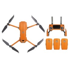 SunnyLife Carbonfaser wasserdichtes All-Surround 3D PVC-Aufkleber-Kit für DJI Mavic 2 Pro / Zoom Drohne Quadcopter (Orange)