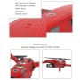 Sunnyylife szénszálas vízálló All-Surround 3D PVC matricakészlet DJI Mavic 2 Pro / Zoom Drone quadcopterhez (piros)