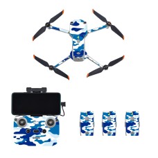 Startrc Drone + დისტანციური მართვის + ბატარეის დამცავი PVC სტიკერი DJI Air 2S- სთვის (Camouflage Blue)