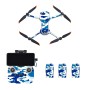 Startrc Drone + Pilot Control + bateria ochronna PCV naklejka dla DJI Air 2s (niebieski kamuflaż)