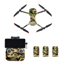 Startrc Drone + დისტანციური მართვის + ბატარეის დამცავი PVC სტიკერი DJI Air 2S- ისთვის (Camouflage Green)