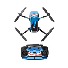 SunnyLife MM-TZ439 Bodage de drone PVC imperméable + ARM + Télécommande Des autocollants de protection décoratifs Set pour DJI Mavic Mini (Bleu de requin)