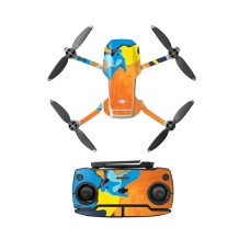 SunnyLife MM-TZ439 wasserdichtes PVC-Drohnenkörper + Arm + Fernbedienung Dekorative Schutzaufkleber für DJI Mavic Mini (wunderschöne Aquarellkolor)