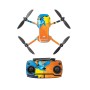 SunnyLife MM-TZ439 PVC Drone Body + brazo + control de protección decorativa de control remoto establecidos para DJI Mavic Mini (acuarela hermosa)