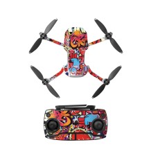 SunnyLife MM-TZ439 PVC Drone Body + brazo + control de protección decorativa de control remoto Juego para DJI Mavic Mini (Graffiti colorido)
