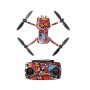 Sunnyylife MM-TZ439 vízálló PVC dróntest + kar + távirányító dekoratív védő matricák DJI Mavic Mini-hez (színes graffiti)