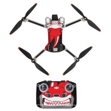 Sunnylife Drone+Pilot Control Ochronna naklejka do standardowej wersji DJI Mini 3 Pro (Shark Red)