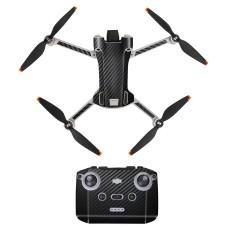 SunnyLife Drohne+Fernbedienungsschutzaufkleber für DJI Mini 3 Pro Standardversion (Carbon Black)