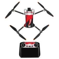 Sunnylife Drone+מדבקה מגן שלט רחוק לגרסת DJI Mini 3 Pro RC (כריש אדום)