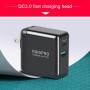 Ruigpro 5V 3A QC 3.0 + PD Schnellladegerät Power Adapter für DJI OSMO -Aktion, US -Plug, Stecker