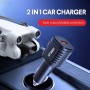 For DJI Mavic Mini 3 Pro STARTRC 2 in 1 Battery and Remote Control Charging Car Charger(Black)