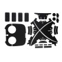 SunnyLife -hiilikuitutarra Phantom 3 Copter Shell -ohjaimen lisävarusteelle (musta)