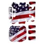 US -Flag -Muster 4D Imitation Kohlefaser PVC Wasserwiderstand Aufkleber -Aufkleber Kit für DJI Phantom 3 Quadcopter & Fernbedienung & Batterie