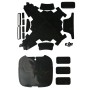 4D模仿碳纤维PVC dji Phantom的防水贴纸套件3 Quadcopter和遥控器和电池（黑色）